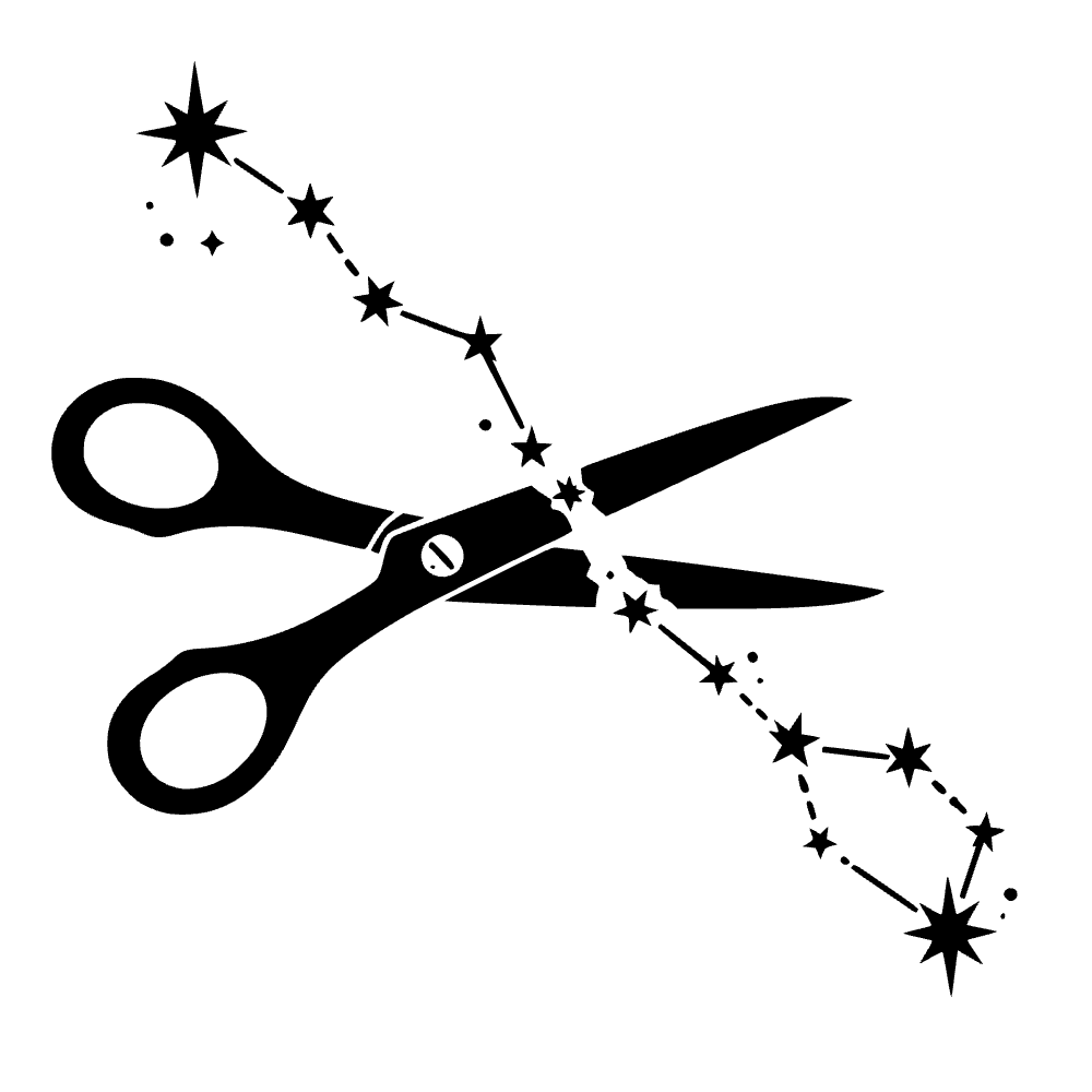 Tijeras cortando perfectamente — archivo SVG