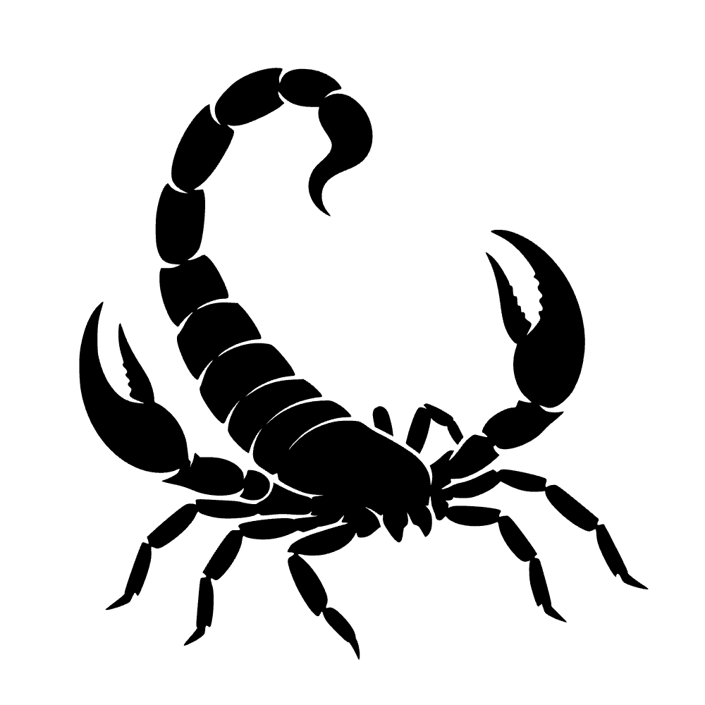 Scorpion Tail Silhouette SVG cut file preview