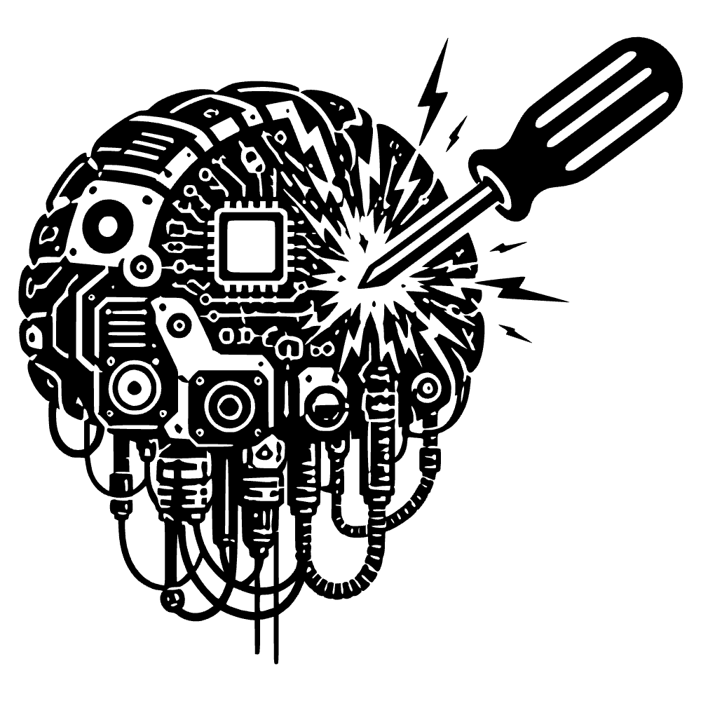 Destornillador cortocircuitando — archivo SVG