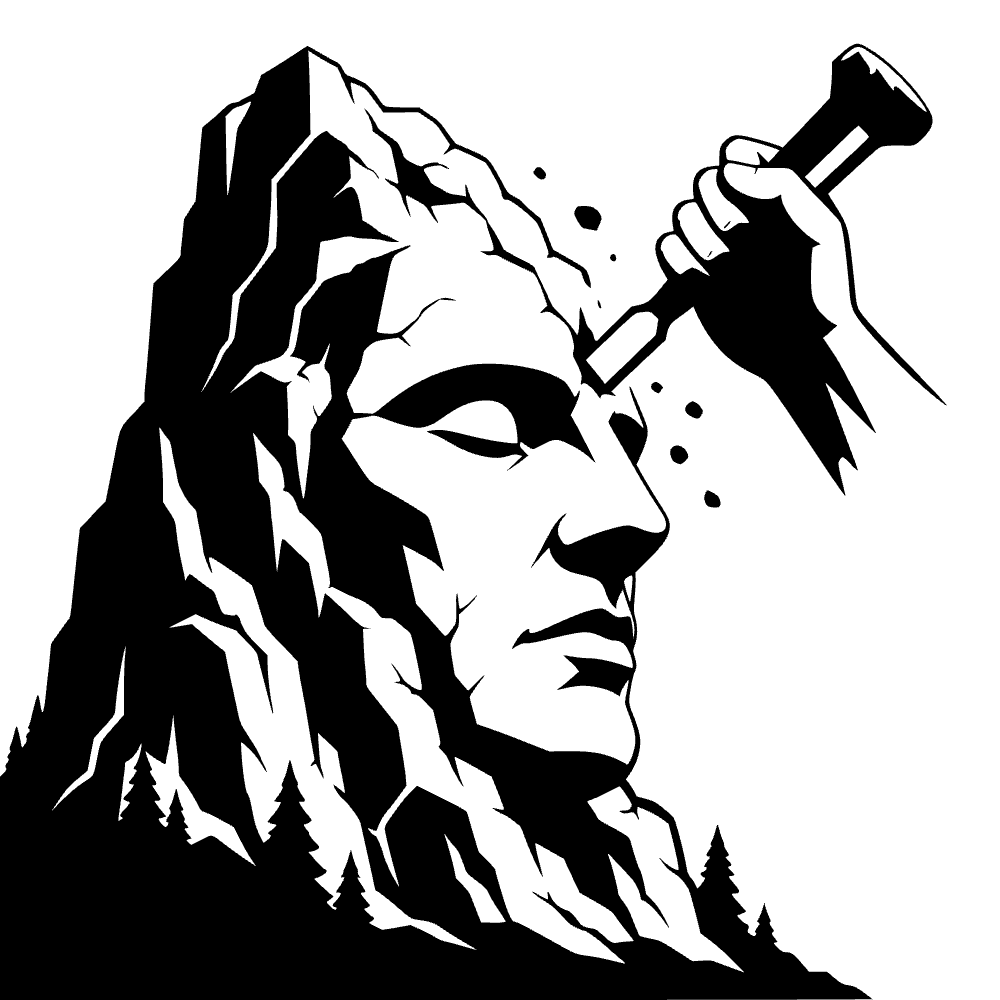 Ícono de escultor tallando — archivo SVG