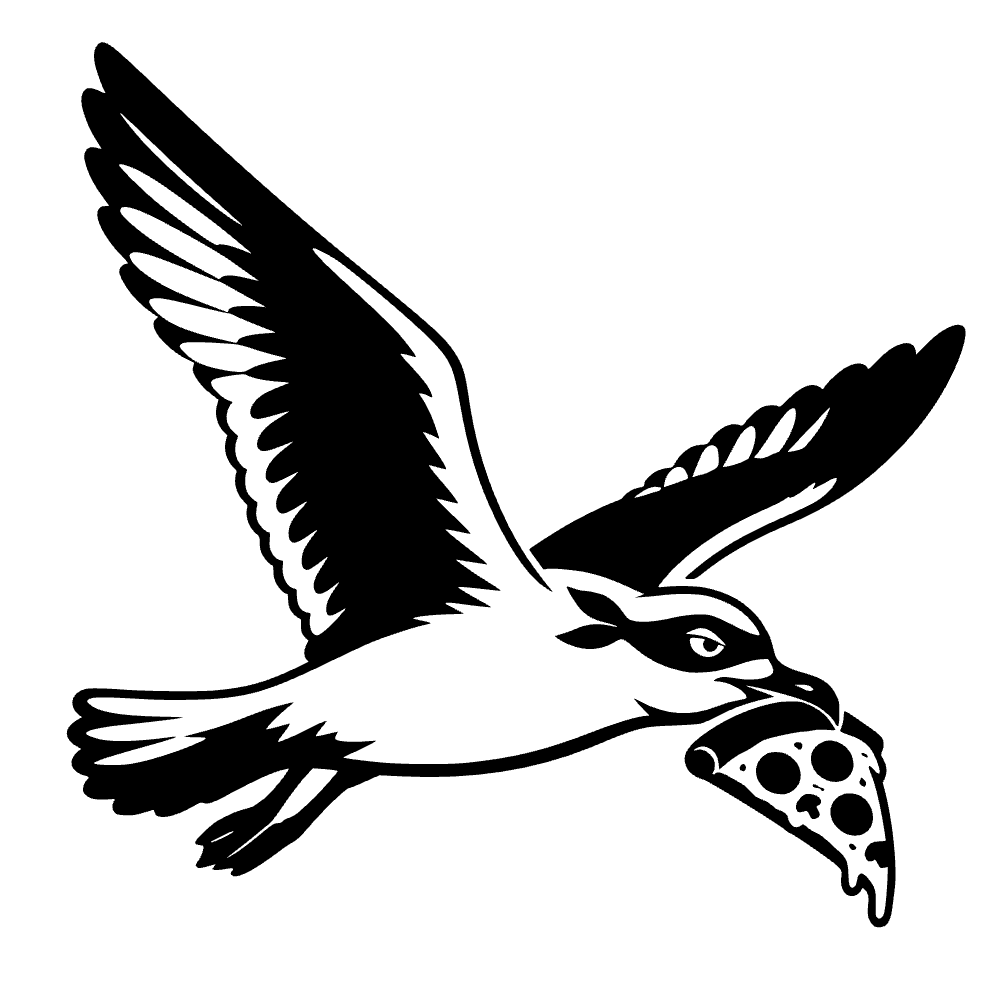 Seagull Wearing Bandit Mask SVG cut file preview