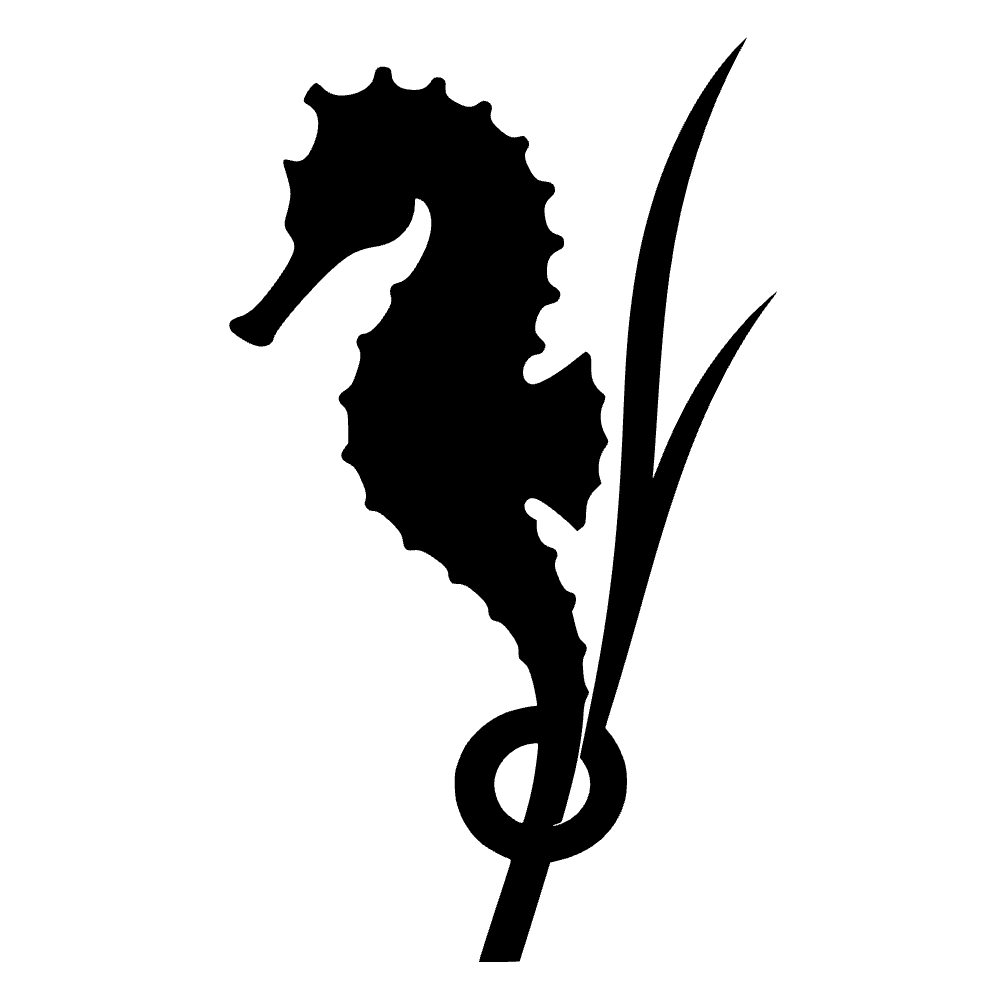 Seahorse Curled Tail Icon SVG cut file preview