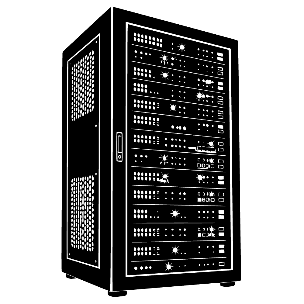 Ícono de rack de servidores — archivo SVG