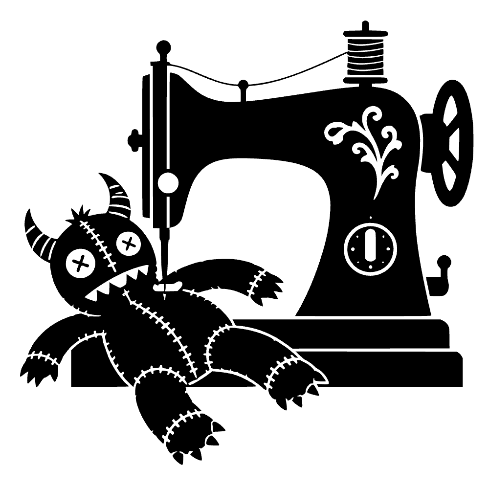 Sewing Machine Monster SVG cut file preview
