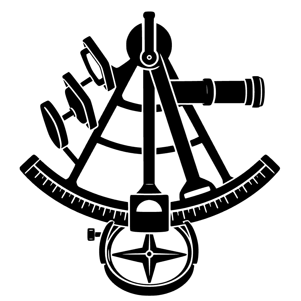 Aguja de sextante y compás — archivo SVG