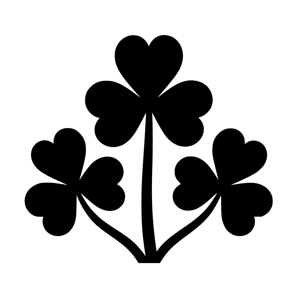 Trío de tréboles — archivo SVG