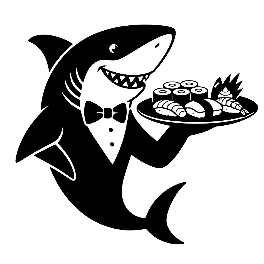 Shark Wearing Bow Tie SVG SVG cut file preview