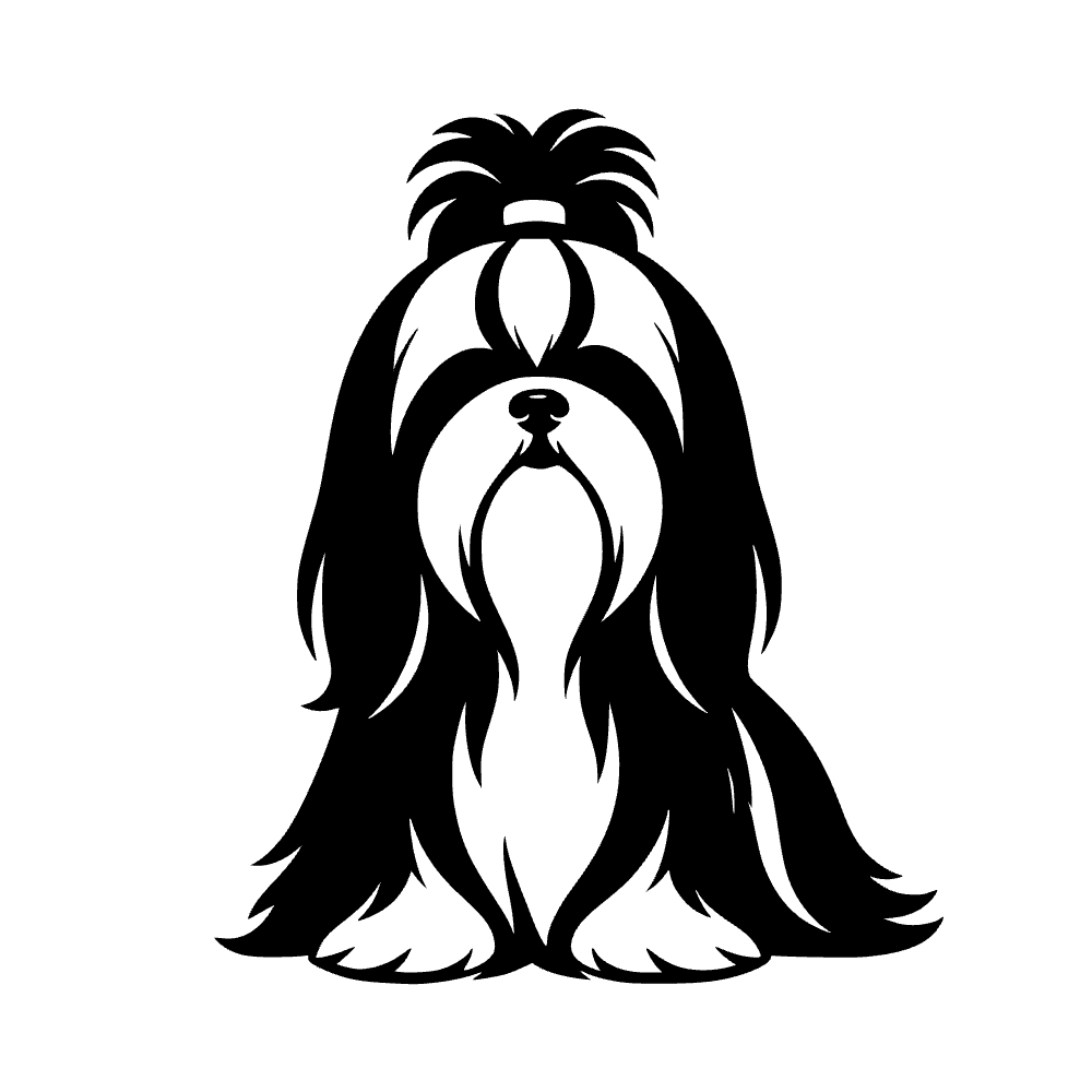 Perro shih tzu — archivo SVG