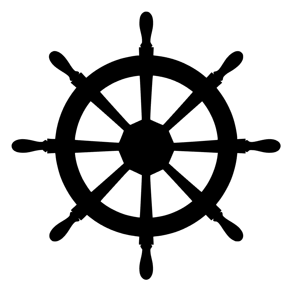 Ship Wheel Silhouette SVG cut file preview