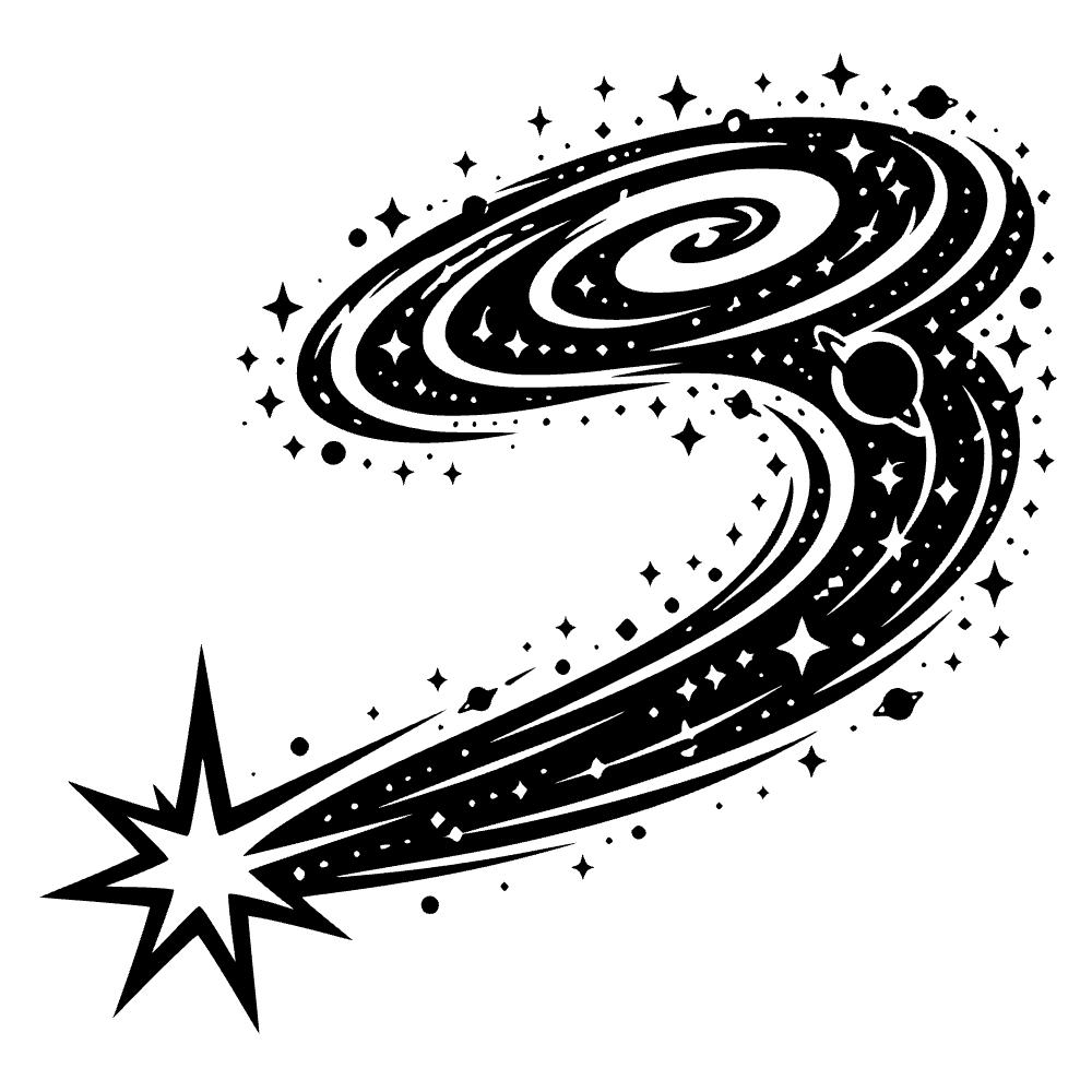 Estrella fugaz — archivo SVG