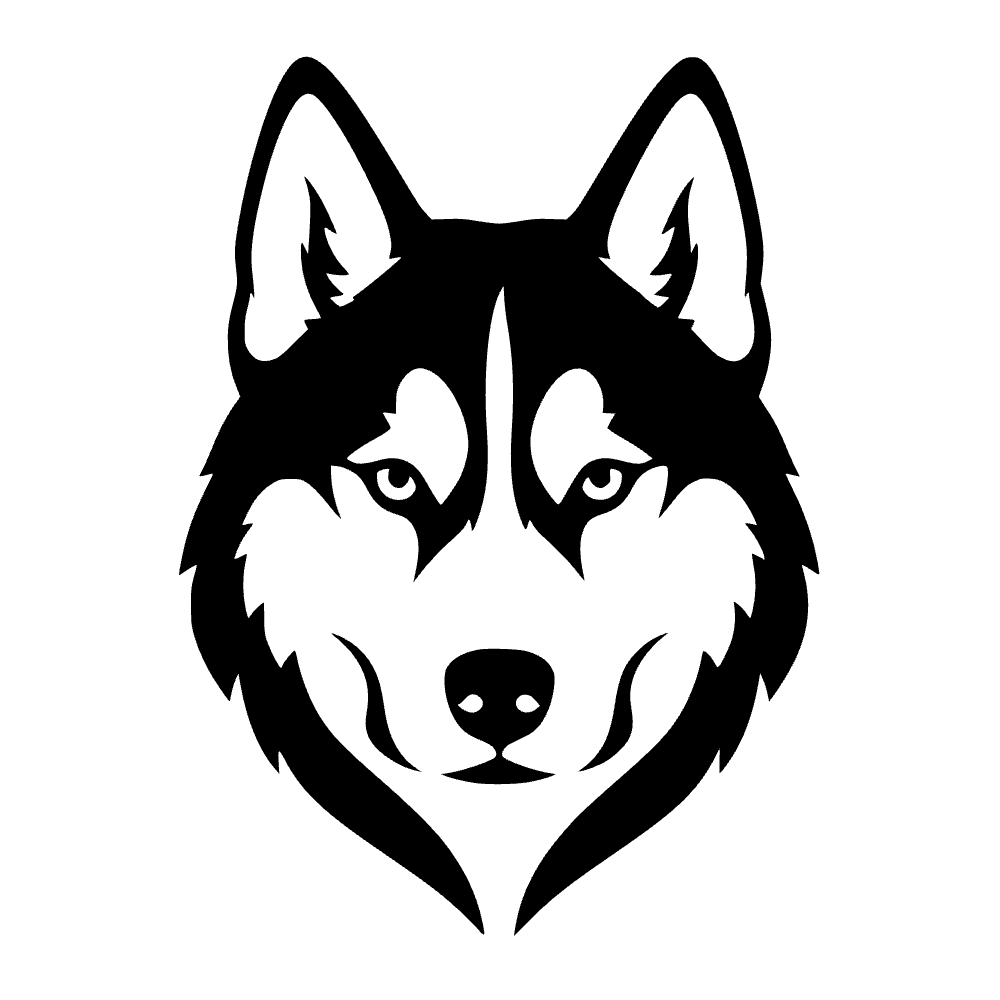 Siberian Husky Head SVG cut file preview