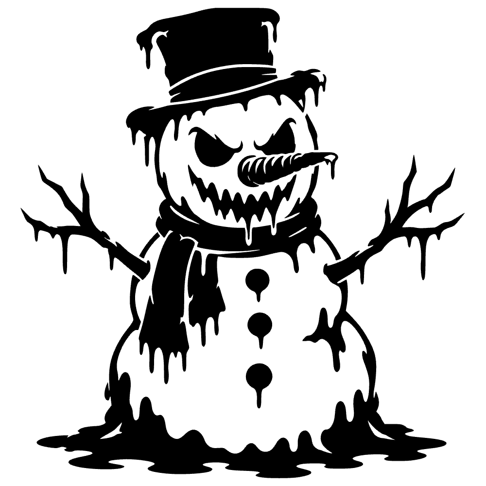 Muñeco de nieve siniestro — vista previa del archivo SVG