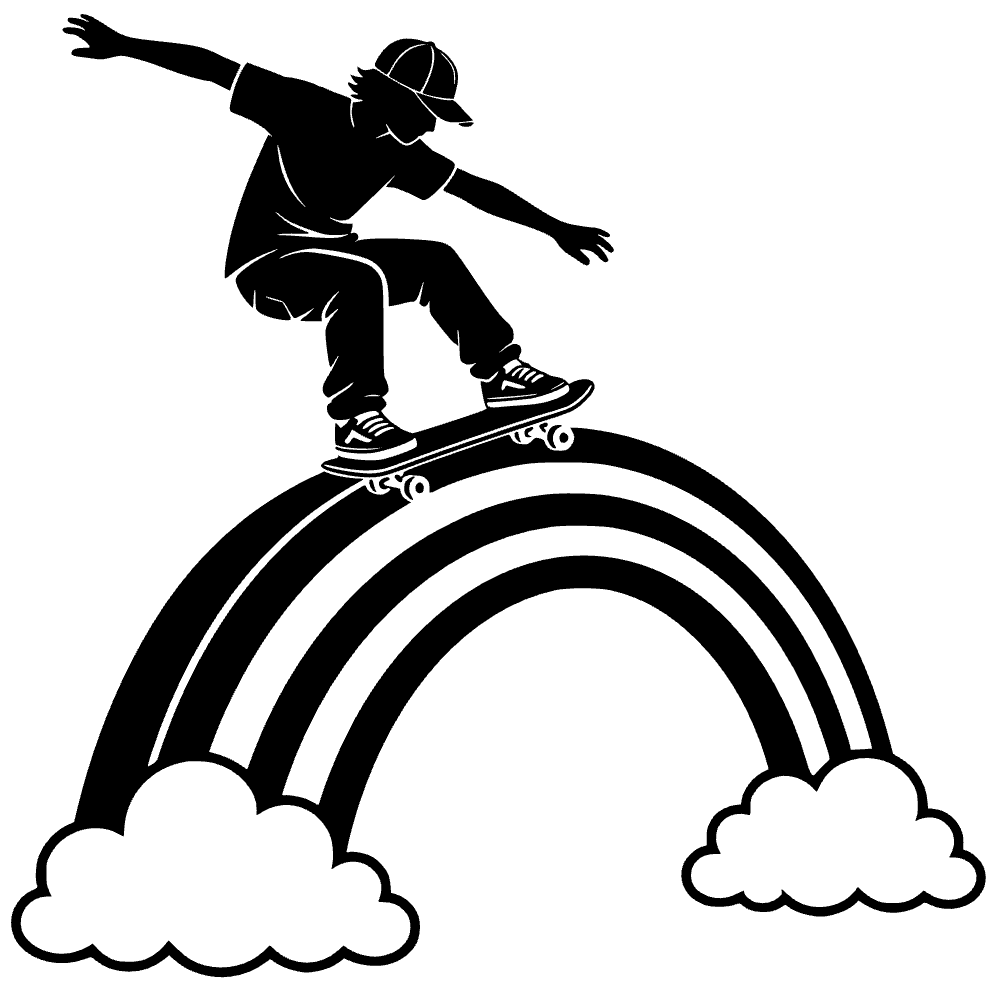 Skateboarder haciendo grind — archivo SVG