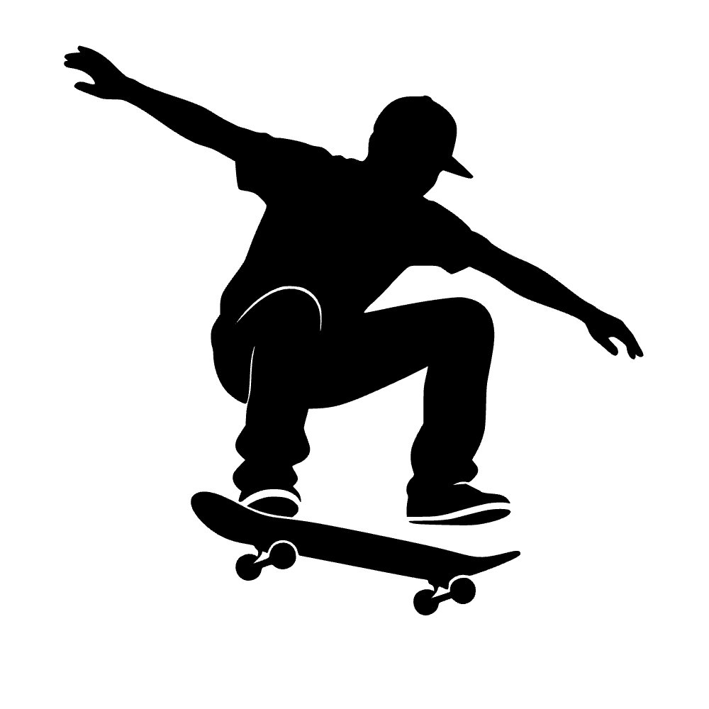 Skateboarder haciendo ollie — archivo SVG