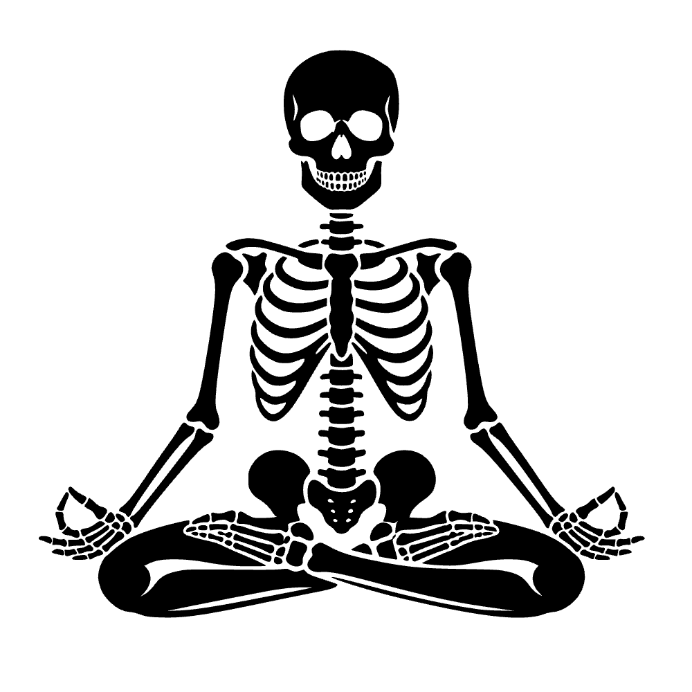 Skeleton Doing Lotus Yoga Icon SVG cut file preview