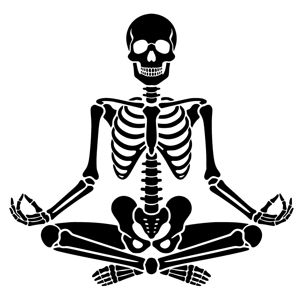 Skeleton Sitting Lotus Pose SVG SVG cut file preview
