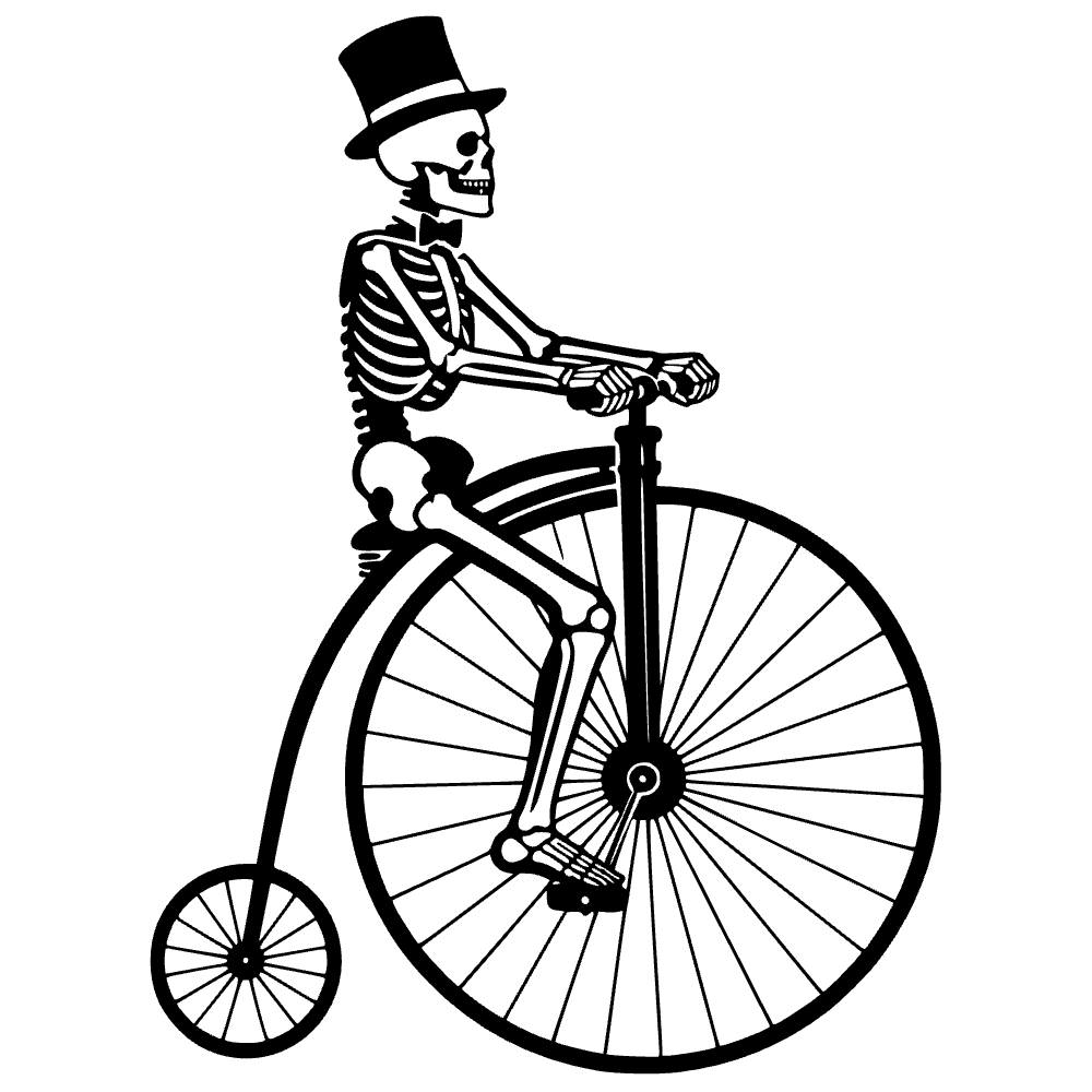 Skeleton Wearing Top Hat SVG cut file