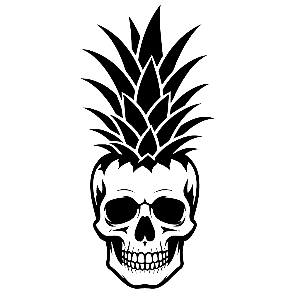 Skull Pineapple Crown SVG cut file preview