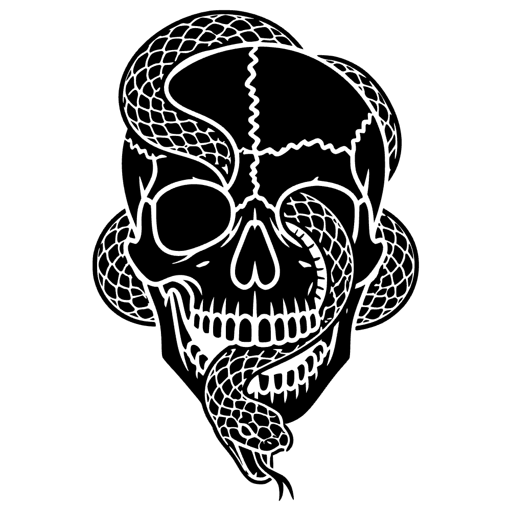Icono de calavera con serpiente — vista previa del archivo SVG