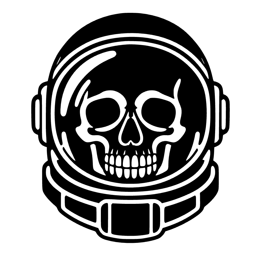 Calavera con casco espacial — archivo SVG