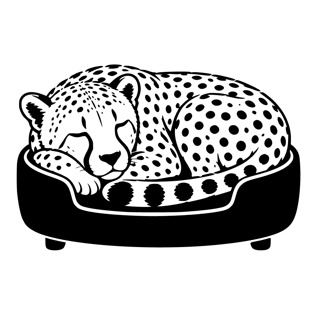 Perro guepardo durmiendo — archivo SVG