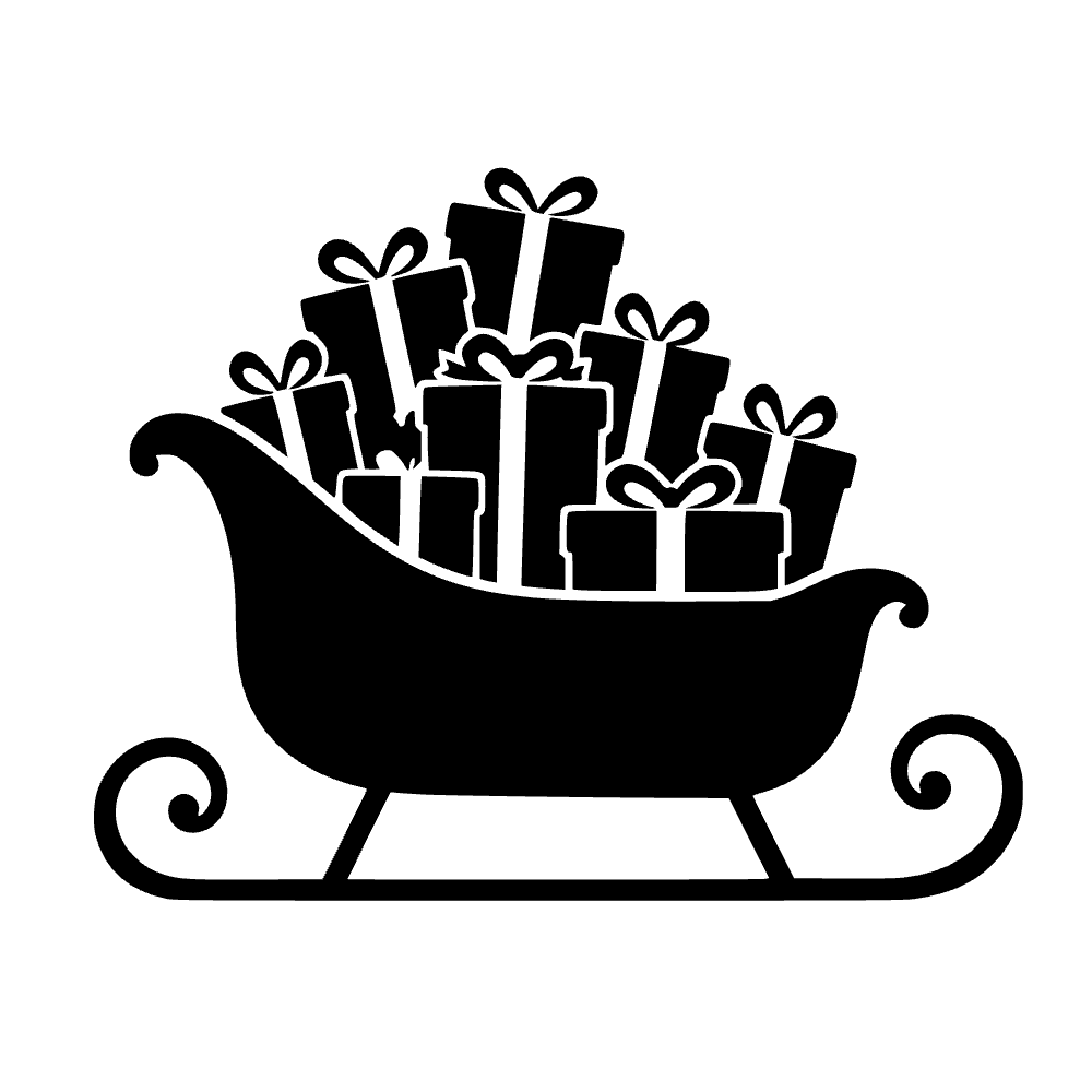 Trineo lleno de regalos — archivo SVG