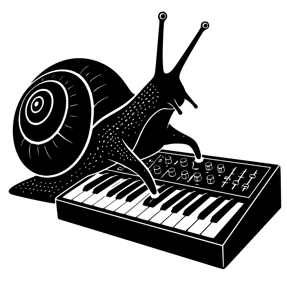 Caracol presionando teclas — archivo SVG