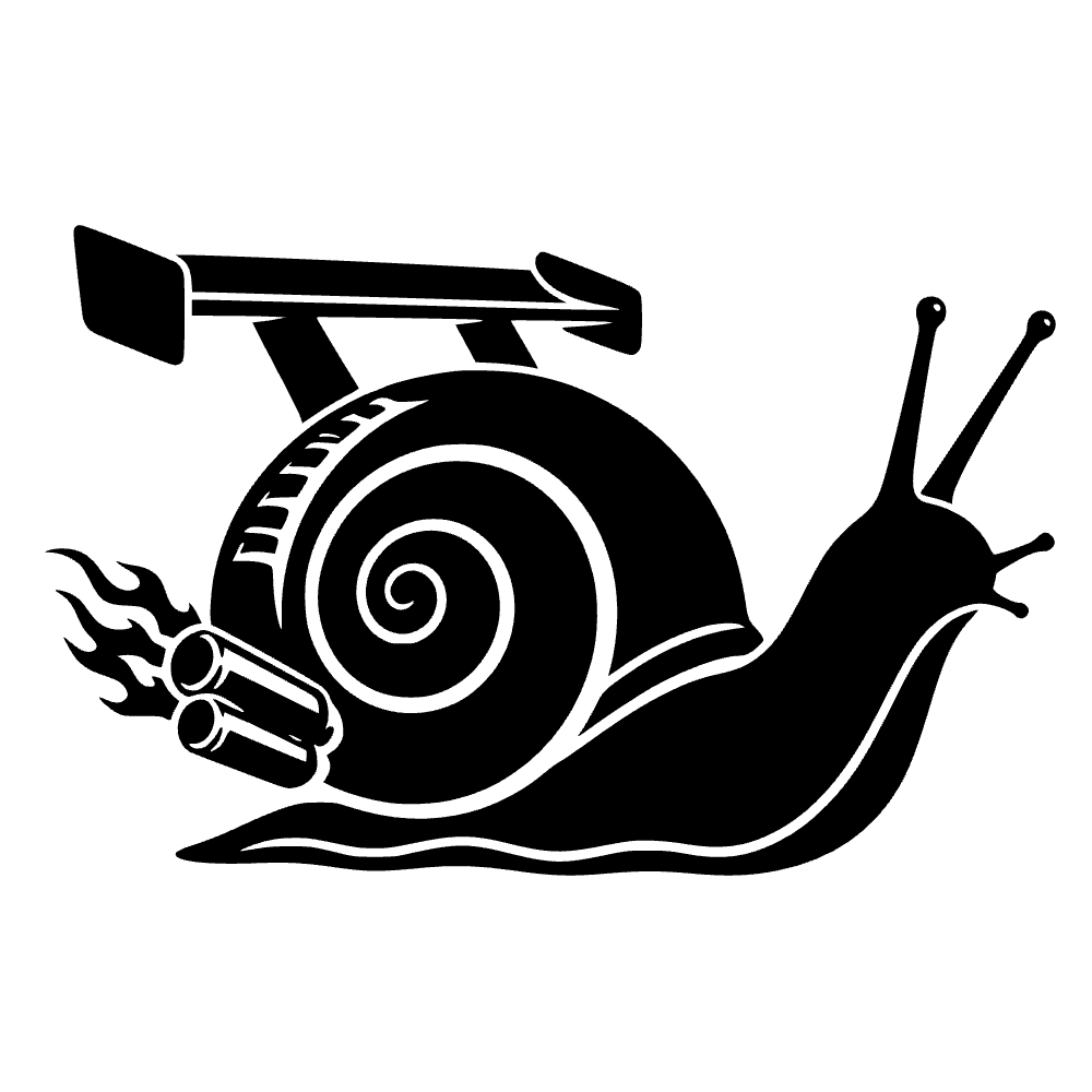 Snail Race Car Spoiler Icon SVG cut file preview