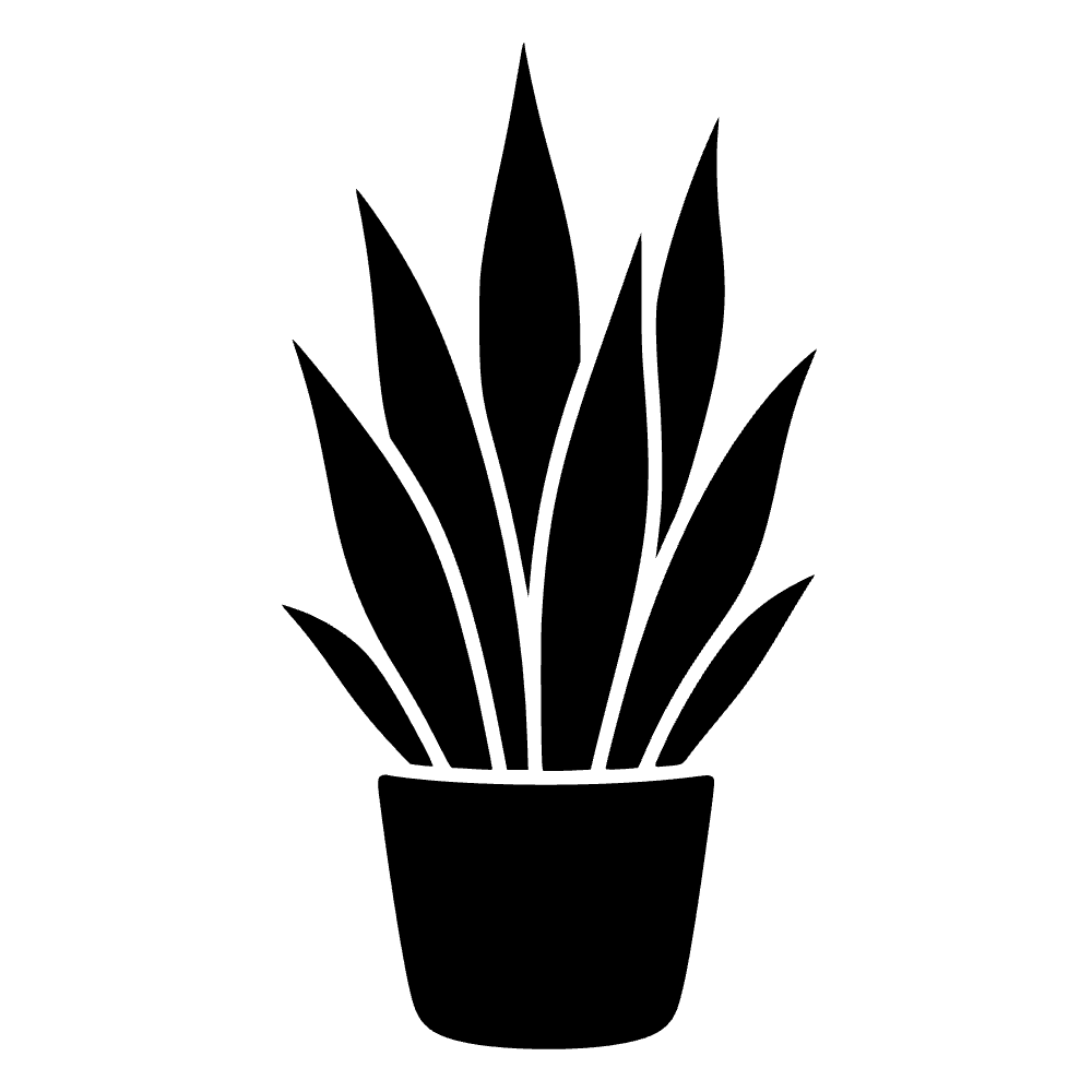 Hojas de planta serpiente en maceta — archivo SVG