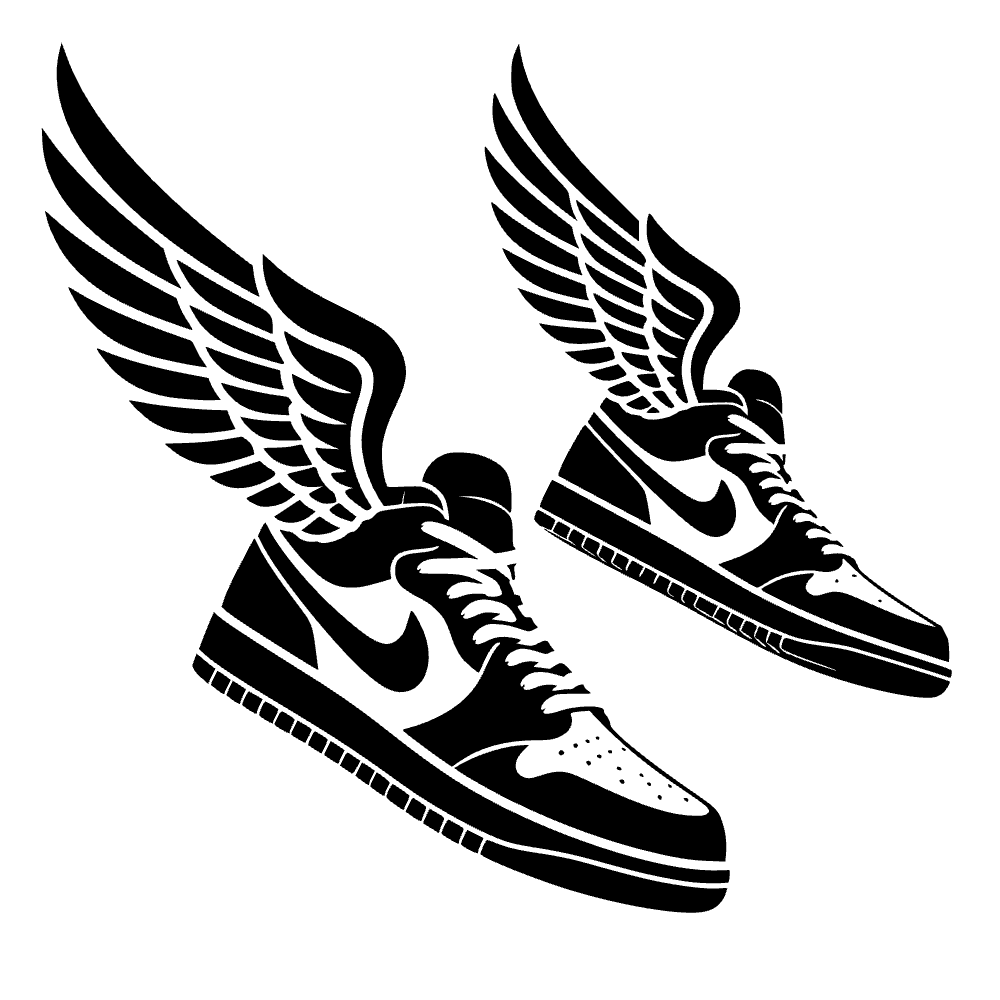 Zapatillas con alas mitológicas — archivo SVG