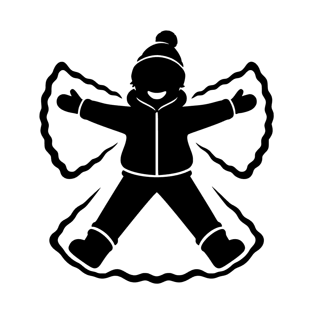 Ángel de nieve niño — archivo SVG