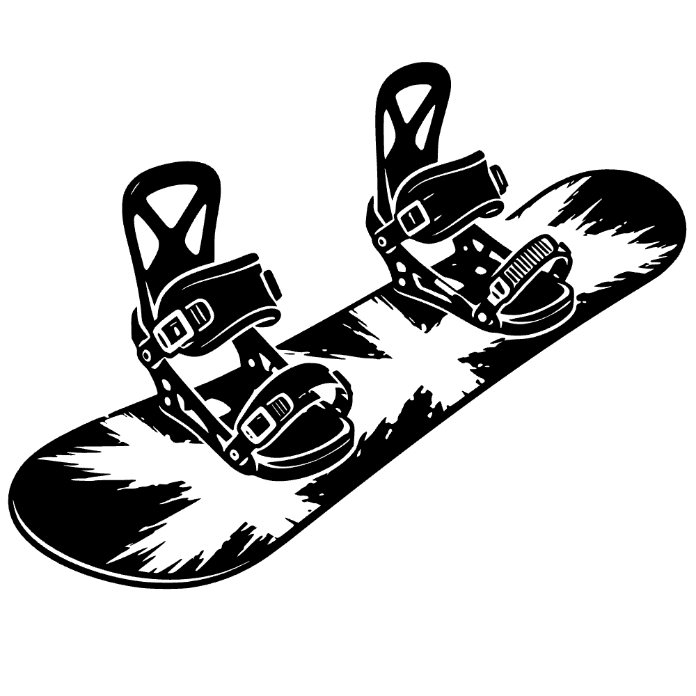 Icono de fijaciones de snowboard — archivo SVG