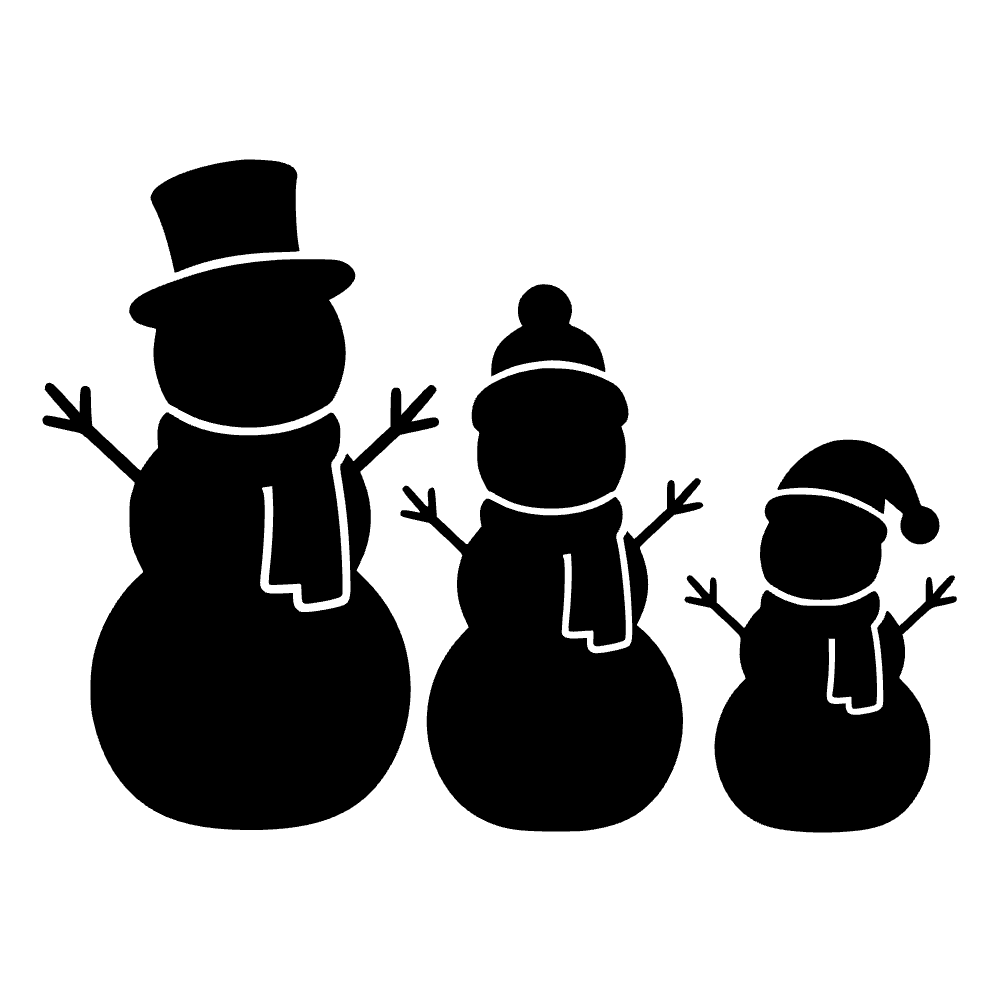 Trío de muñecos de nieve — archivo SVG