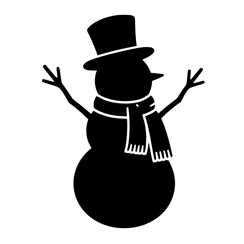 Sombrero de copa de muñeco de nieve — archivo SVG