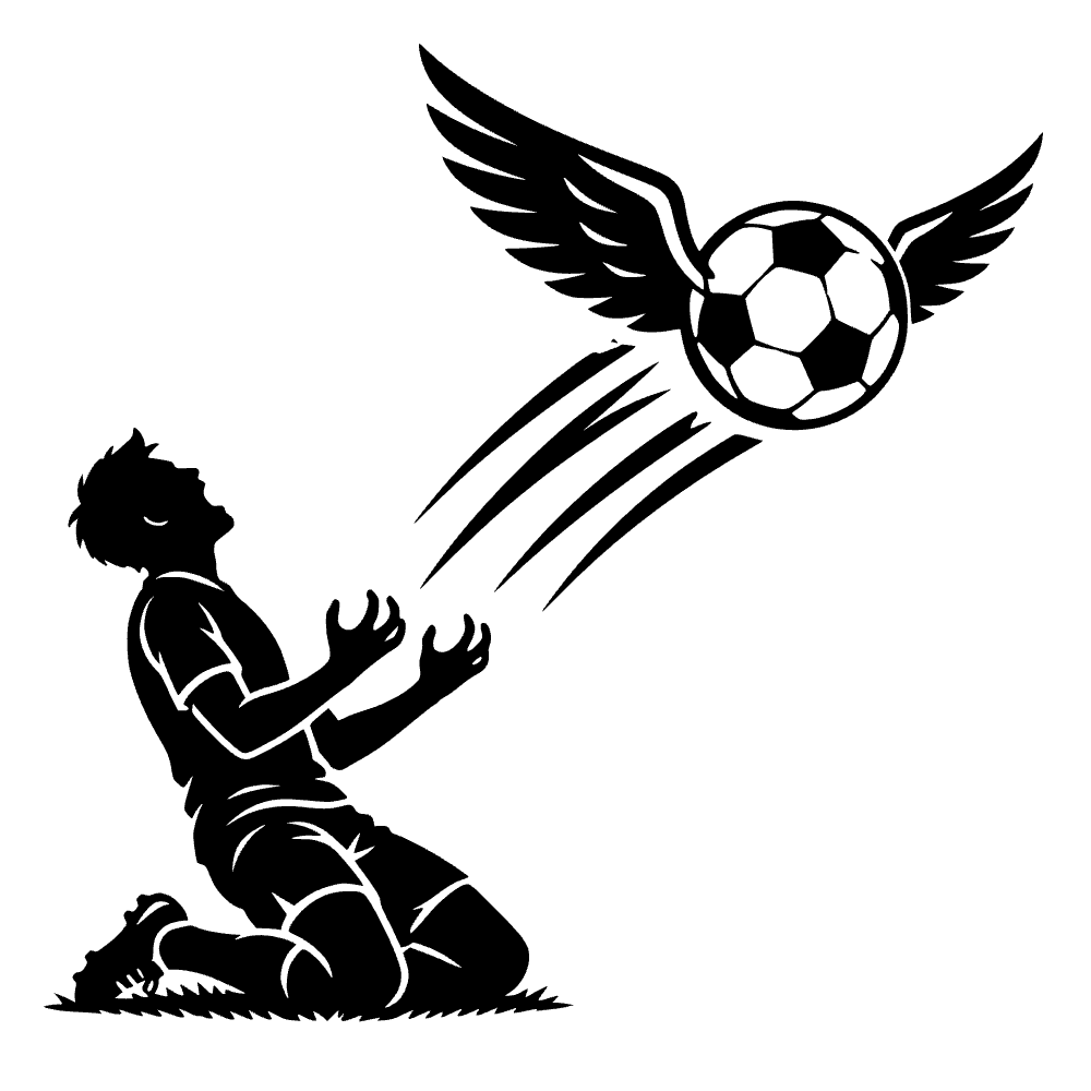 Balón de fútbol con alas — archivo SVG