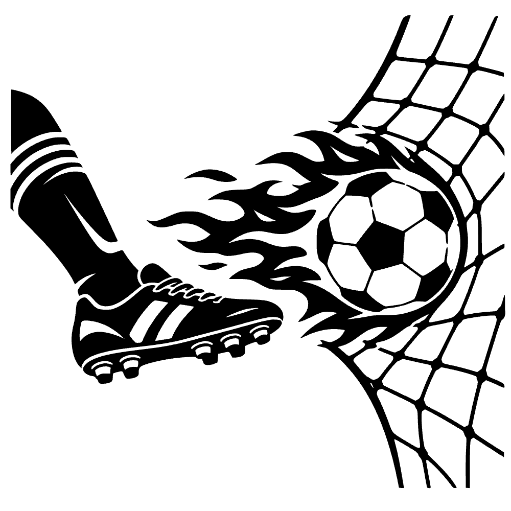 Botín de fútbol pateando fuego — archivo SVG