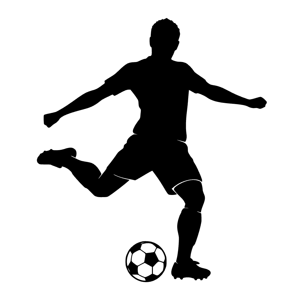 Jugador de fútbol pateando — archivo SVG