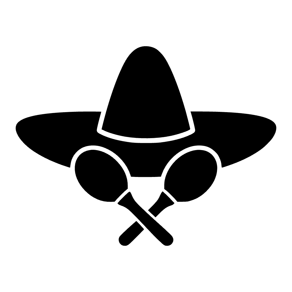 Par de sombrero y maracas — archivo SVG