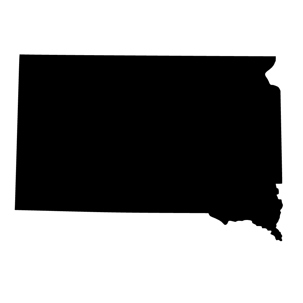 Mapa de Dakota del Sur — archivo SVG