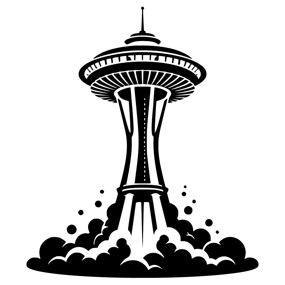 Aguja espacial despegando — archivo SVG