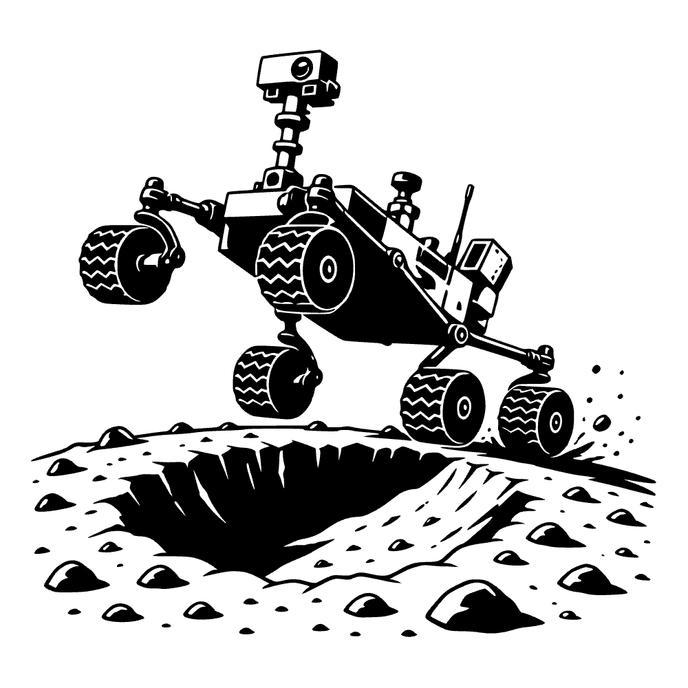 Rover espacial haciendo caballito — archivo SVG