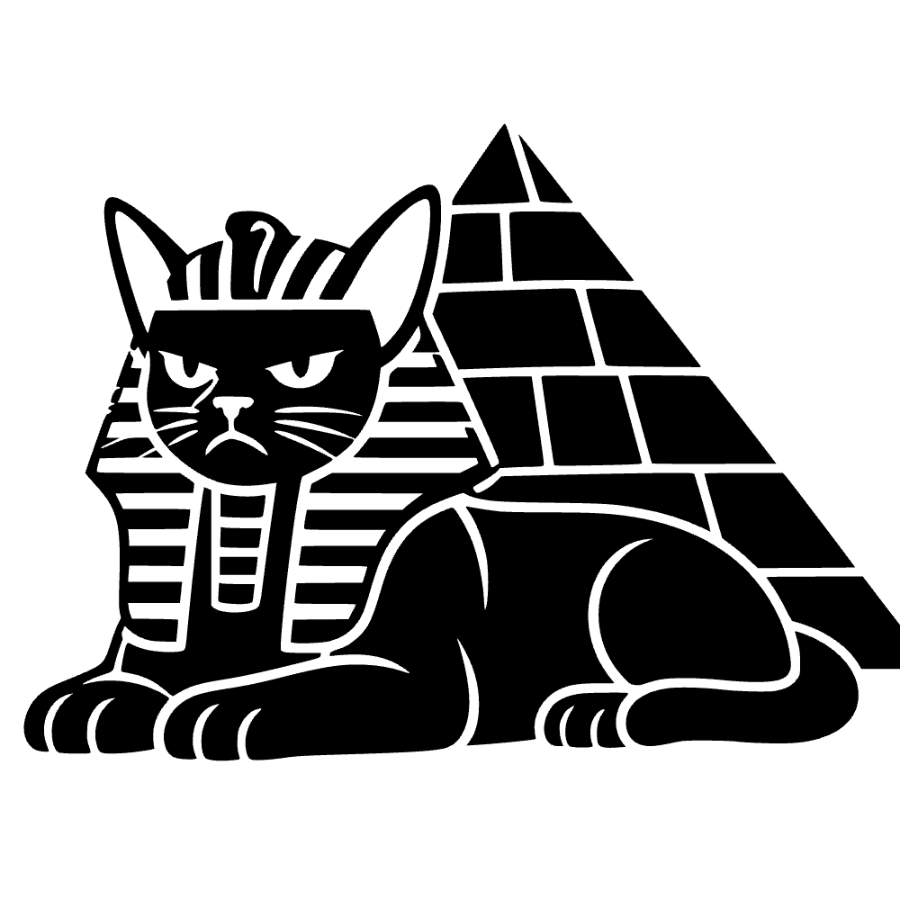Gato esfinge en pose de pirámide — vista previa del archivo SVG