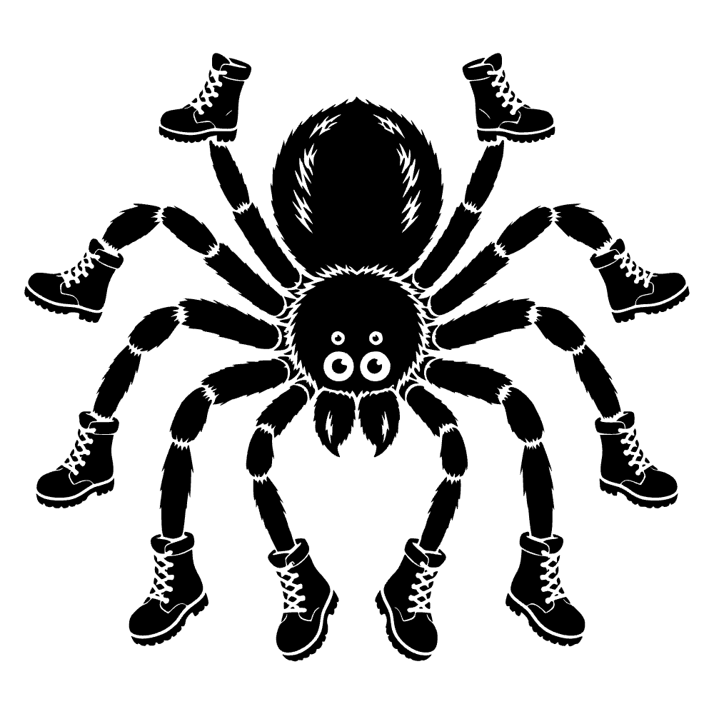 Araña con botas pequeñas — archivo SVG