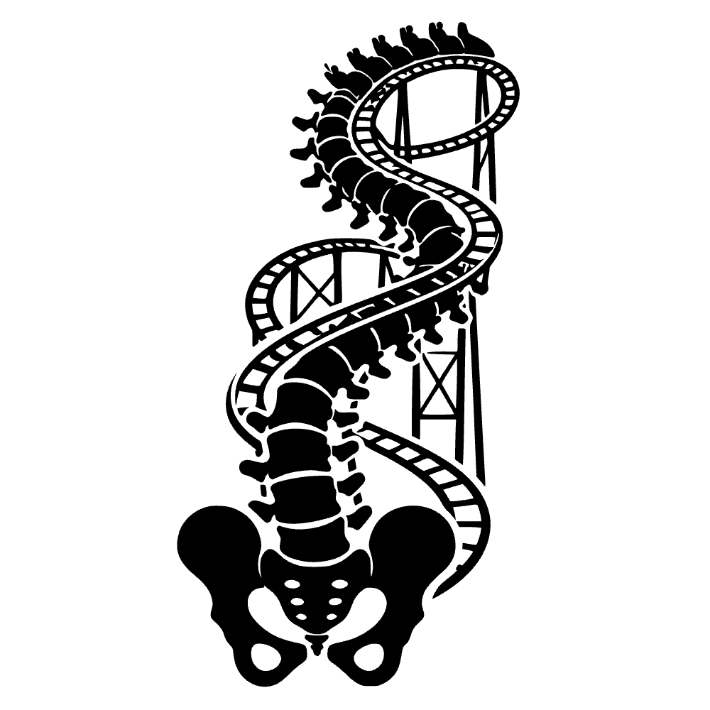 Spine Morphed Into Twisting Icon SVG cut file preview