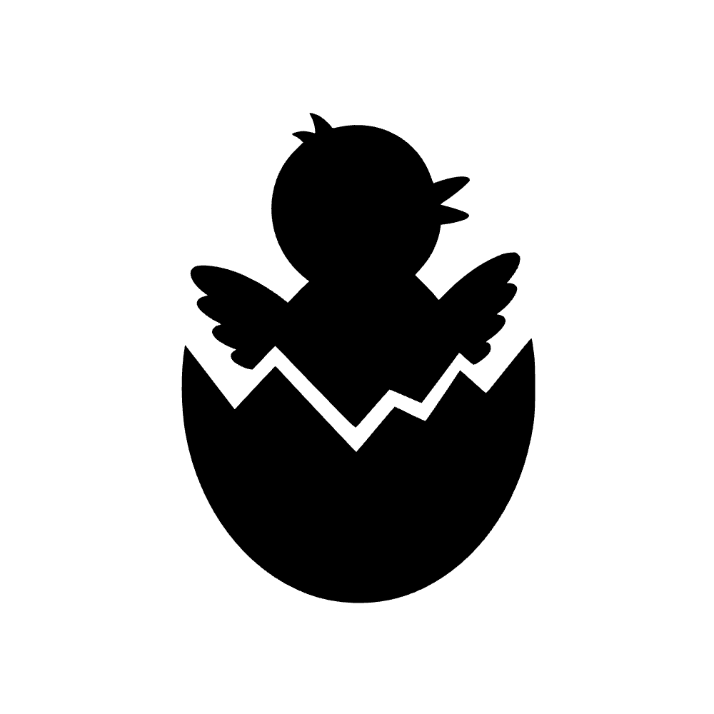 Pollito de primavera saliendo del huevo — archivo SVG