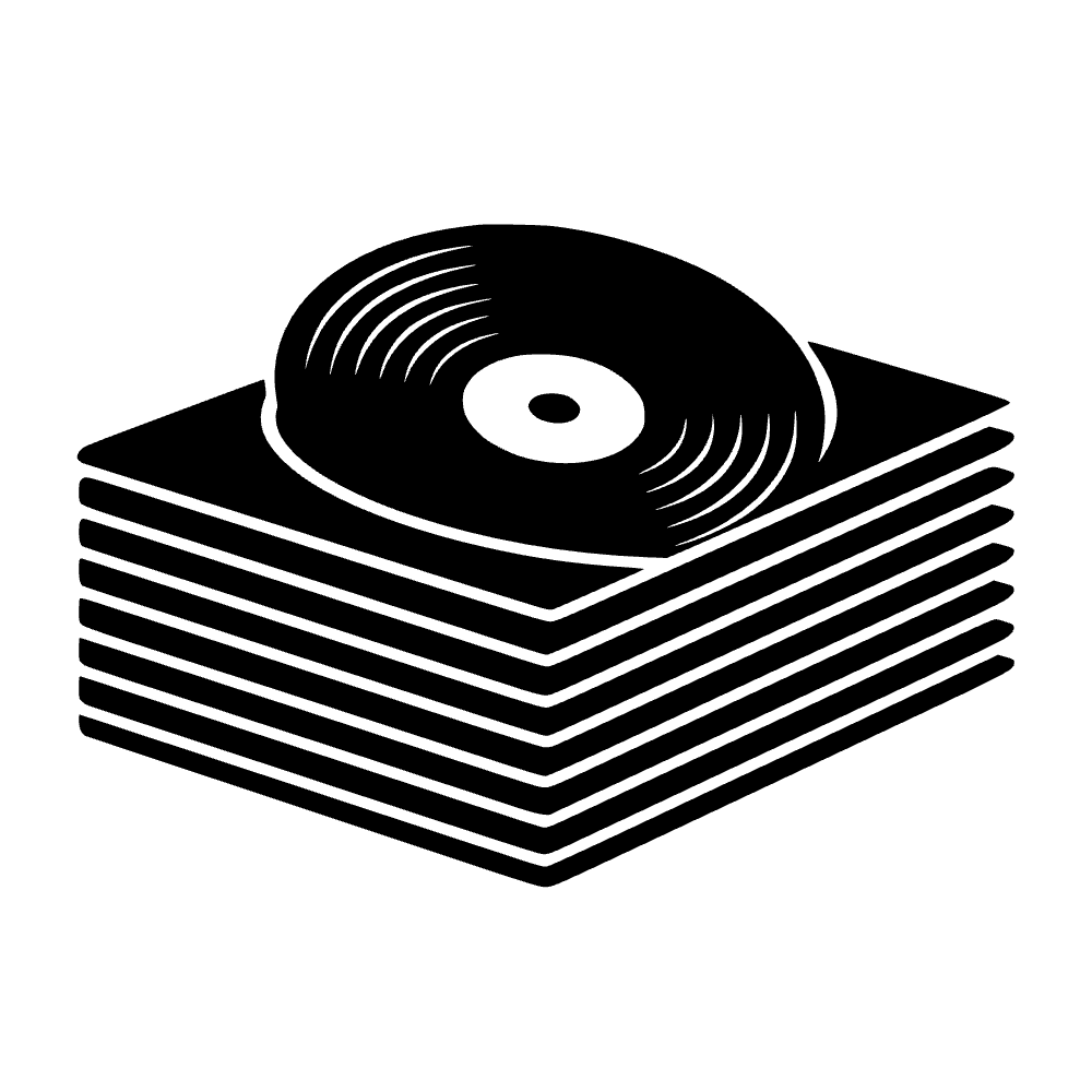 Montón de discos de vinilo — archivo SVG