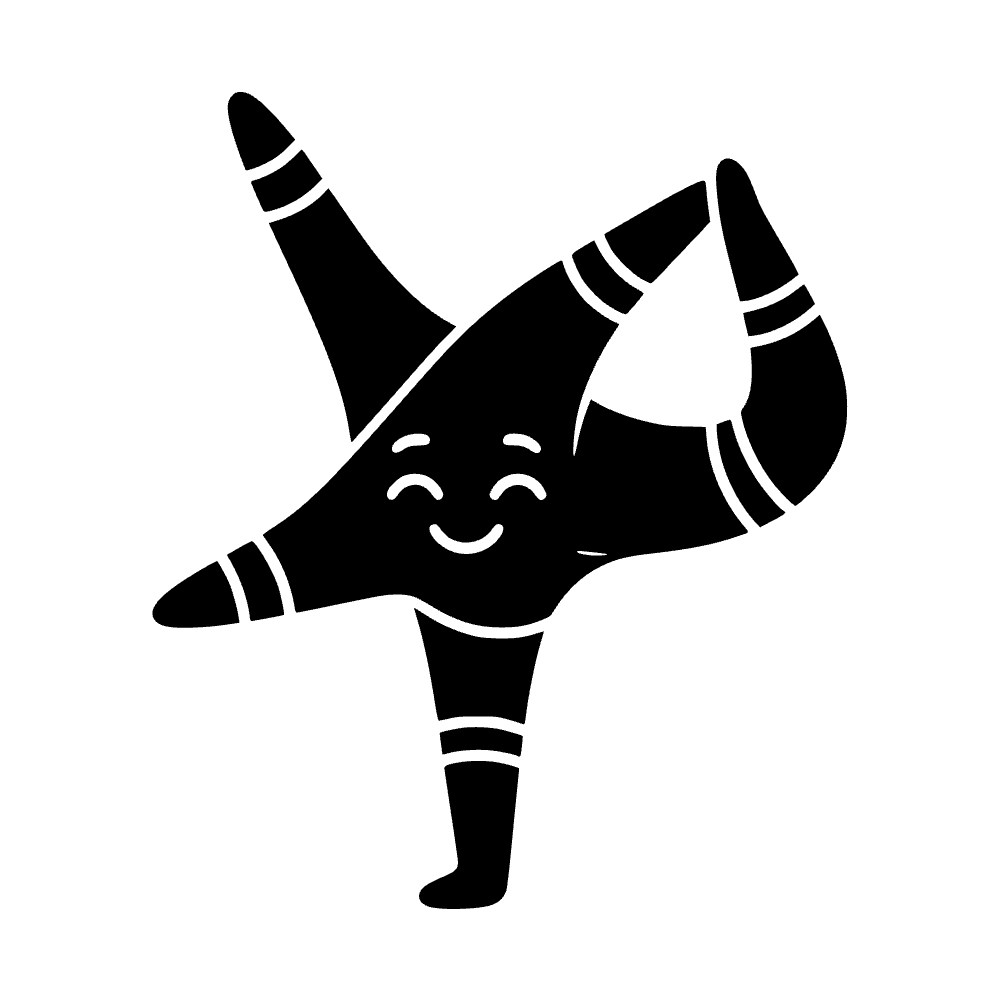Starfish Doing Yoga Pose SVG cut file