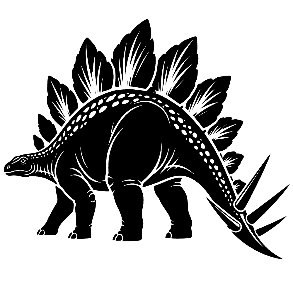Estegosaurio mostrando — vista previa del archivo SVG