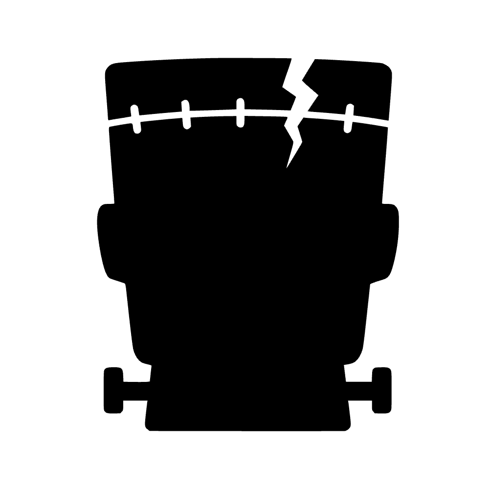 Stitched Monster Head SVG cut file