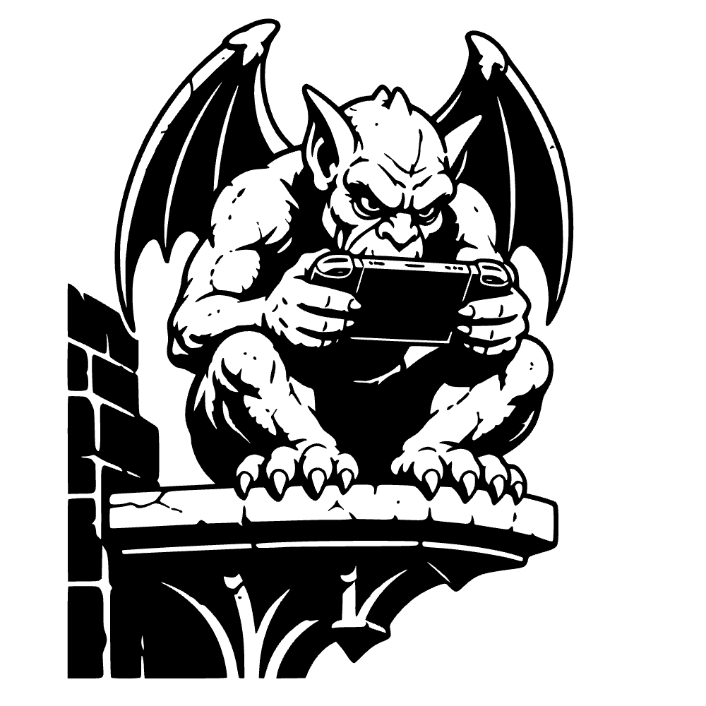 Stone Gargoyle Icon SVG SVG cut file preview